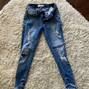 KanCan Dark Blue Ripped Skinny Jeans